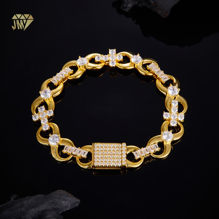 Silver cuban bracelet 18k gold plated
