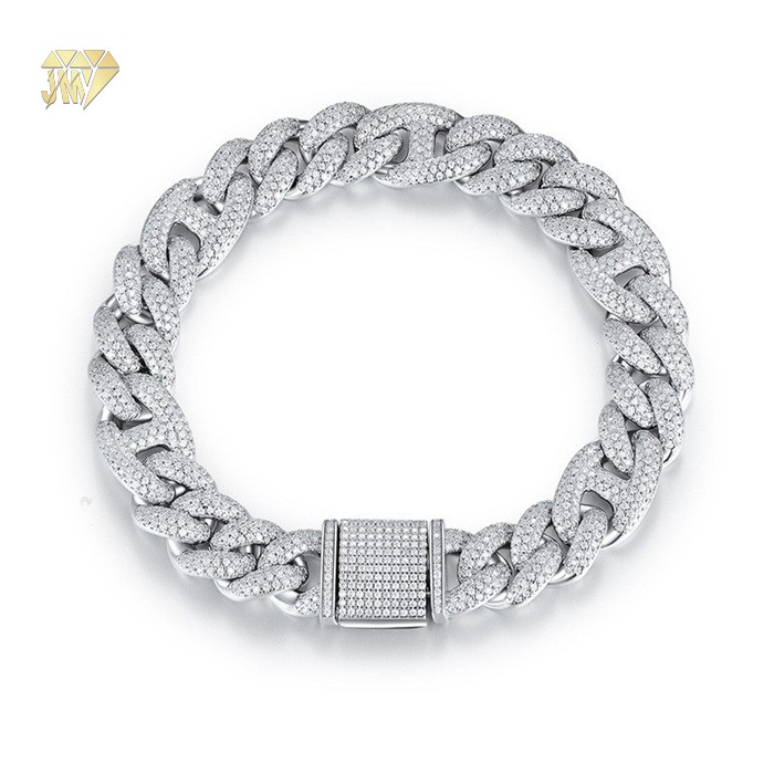 moissanite cuban bracelet