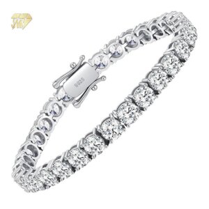 Lab Created Diamond Tennis Bracelet in 925 Sterling Silver
