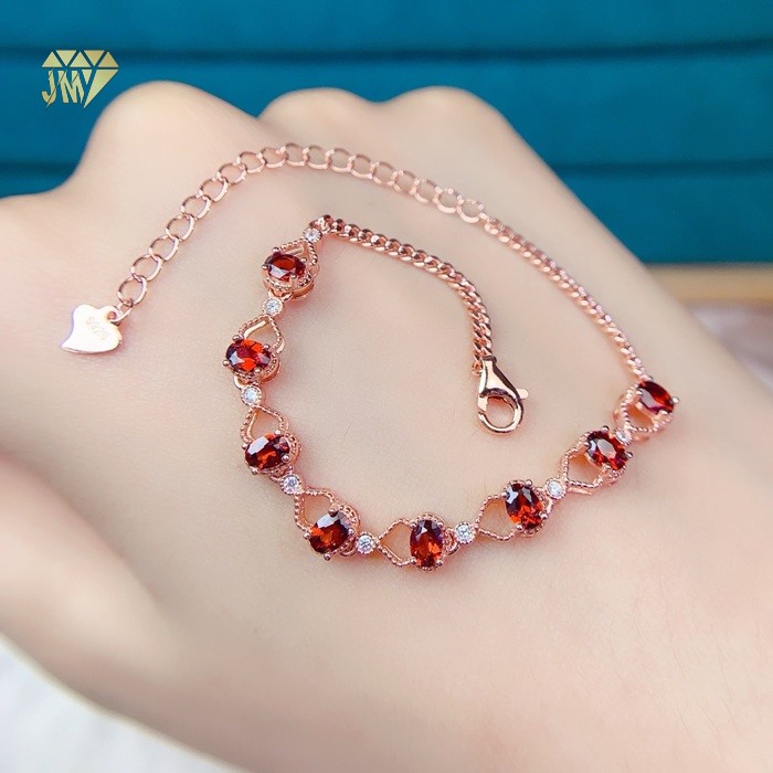 garnet tennis bracelet