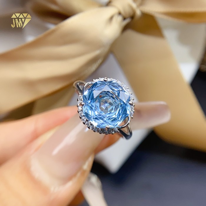unique blue topaz rings